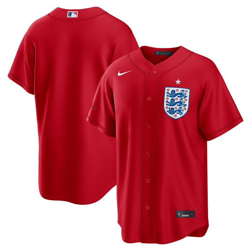 England National Team x MLB Red Stadium Replica Jersey