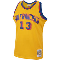 Wilt Chamberlain Gold San Francisco Warriors 1962-63 Hardwood Classics Swingman Jersey