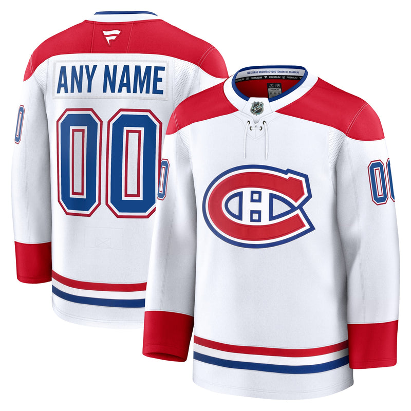 Montreal Canadiens White Away Premium Custom Jersey