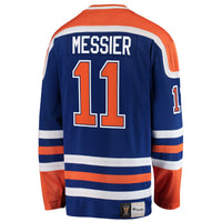Edmonton Oilers Mark Messier Blue Premier Breakaway Retired Player Jersey