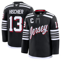 New Jersey Devils Nico Hischier Black Alternate Premium Jersey