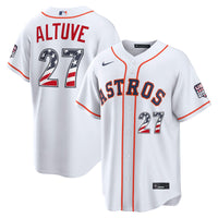 Fourth of July Houston Astros Jose Altuve White USA 250 Stadium Jersey
