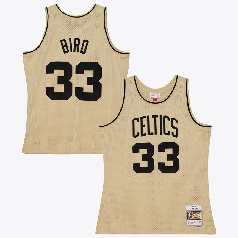 Boston Celtics Larry Bird 1985 Swingman Jersey - Khaki