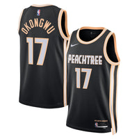 Atlanta Hawks 2025/26 City Edition Swingman Jersey - Black - Onyeka Okongwu