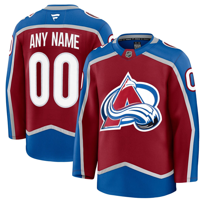 Colorado Avalanche Burgundy Home Premium Custom Jersey