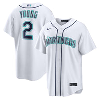 Seattle Mariners Cole Young White Home Replica Jersey