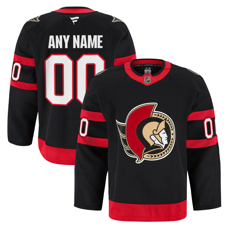 Ottawa Senators Black Home Authentic Pro Custom Jersey