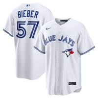 Toronto Blue Jays Shane Bieber White Home Replica Jersey