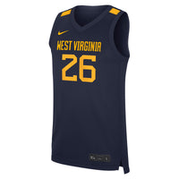 #26 Navy West Virginia Mountaineers Road Replica Basketball Jersey