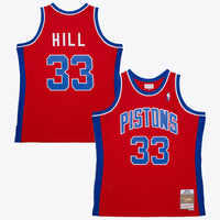 Detroit Pistons Grant Hill 1994 Dark Authentic Jersey - Red