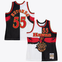Atlanta Hawks Dikembe Mutombo 1996 Split Swingman Jersey - Black/White