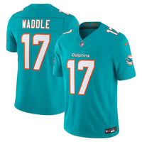 Miami Dolphins Jaylen Waddle Aqua Team Vapor F.U.S.E. Stitched Limited Jersey