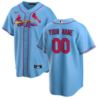 St. Louis Cardinals Light Blue Alternate Replica Custom Jersey