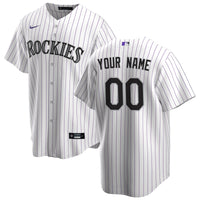 Colorado Rockies White Home Replica Custom Jersey