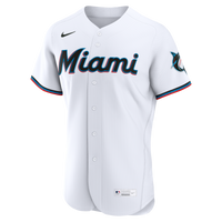 Miami Marlins White Home Authentic Custom Jersey