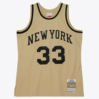 New York Knicks Patrick Ewing 1991 Swingman Jersey - Khaki