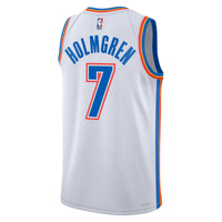 Oklahoma City Thunder Association Edition Swingman Jersey - White - Chet Holmgren