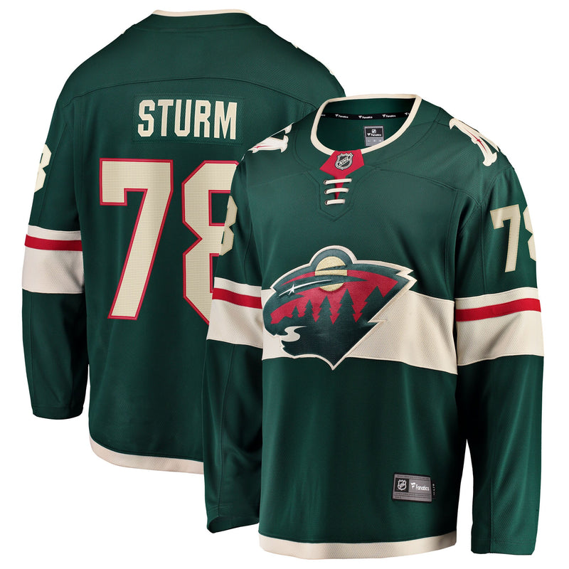 Minnesota Wild Nico Sturm Green Home Breakaway Jersey