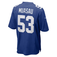 New York Giants Darius Muasau Royal Team Game Jersey