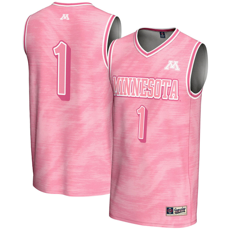 #1 Minnesota Golden Gophers GameDay Greats Lightweight Basketball Fashion Jersey - Pink