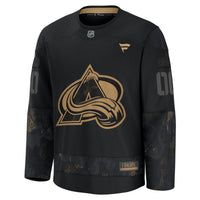Colorado Avalanche Black 2024 Military Appreciation Custom Practice Jersey