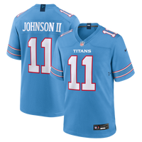 Tennessee Titans Jermaine Johnson II Light Blue Team Game Jersey