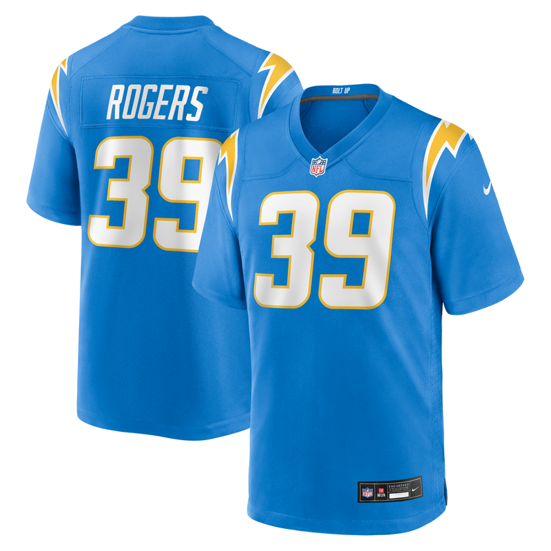 Los Angeles Chargers Eric Rogers Powder Blue Team Game Jersey