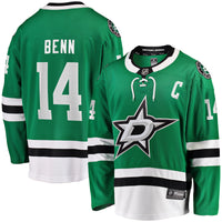 Dallas Stars Jamie Benn Kelly Green Captain Patch Home Breakaway Jersey