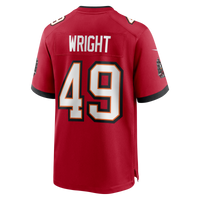 Tampa Bay Buccaneers Owen Wright Red Team Game Jersey