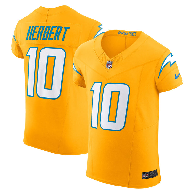 Los Angeles Chargers Justin Herbert Gold Alternate Vapor F.U.S.E. Elite Jersey