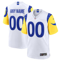 Los Angeles Rams White Custom Game Jersey