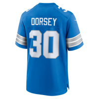 Detroit Lions Khalil Dorsey Blue Team Game Jersey