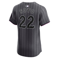 New York Mets Juan Soto Gray City Connect Elite Jersey