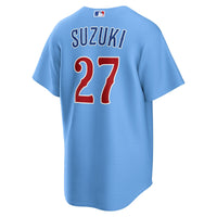 Chicago Cubs Seiya Suzuki Light Blue Alternate Replica Jersey