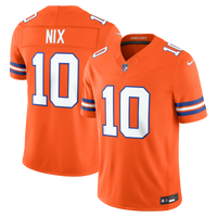 Denver Broncos Bo Nix Orange Alternate Mile High Collection 1977 Throwback Vapor F.U.S.E. Stitched Limited Jersey