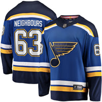 St. Louis Blues Jake Neighbours Blue Home Premier Breakaway Player Jersey
