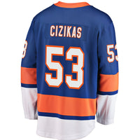 New York Islanders Casey Cizikas Royal Breakaway Player Jersey