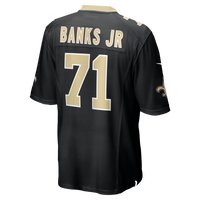 New Orleans Saints Kelvin Banks Jr. Black Game Player Jersey