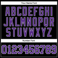 Custom Black White Pinstripe Purple-White Authentic Basketball Jersey