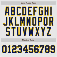 Custom White Navy Pinstripe Navy-Gold Authentic Raglan Sleeves Baseball Jersey