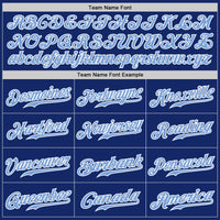 Custom Royal Light Blue Pinstripe Light Blue-White Authentic Baseball Jersey