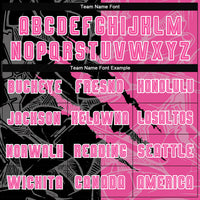Custom Graffiti Pattern Pink Black-White Scratch Sublimation Soccer Uniform Jersey