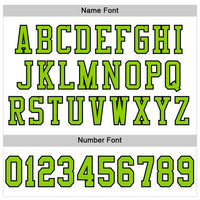 Custom White Neon Green-Black Mesh Authentic Football Jersey