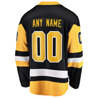 Pittsburgh Penguins Black Home Breakaway Custom Jersey