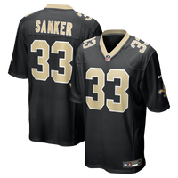 New Orleans Saints Jonas Sanker Black Team Game Jersey