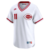 Cincinnati Reds Barry Larkin White Throwback Cooperstown Collection Limited Jersey
