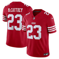 San Francisco 49ers Christian McCaffrey Scarlet Team Vapor F.U.S.E. Stitched Limited Jersey