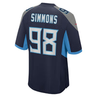 Tennessee Titans Jeffery Simmons Navy Game Jersey