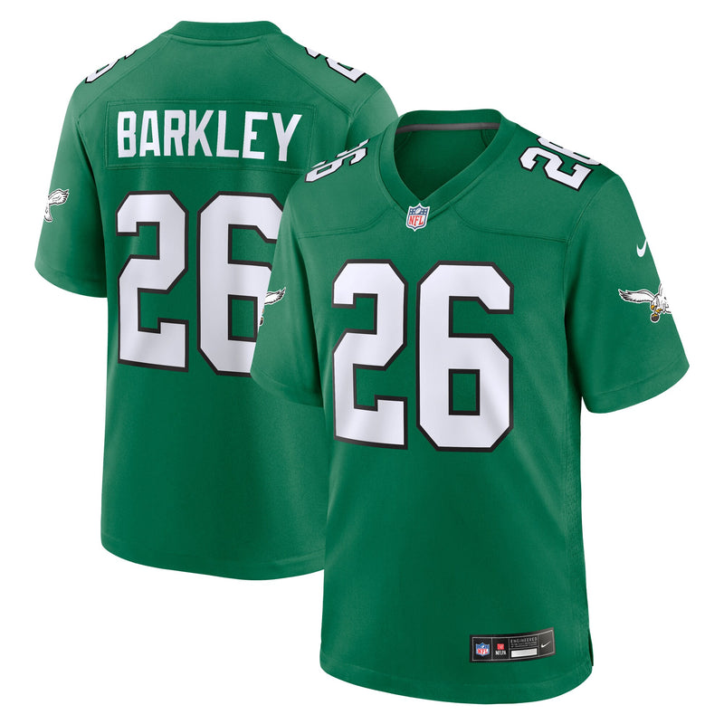 Philadelphia Eagles Saquon Barkley Kelly Green Alternate Game Jersey