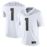 #1 Oregon Ducks Game Jersey - White